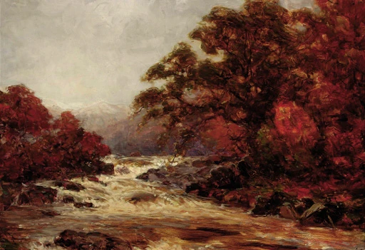 1862-Alexander Brownlie Docharty - Inverno sul Dochart, Perthshire